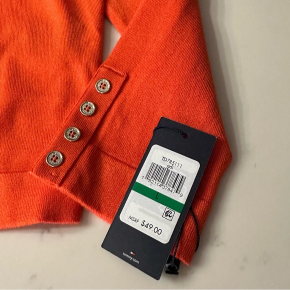 Tommy Hilfiger orange short cardigan - Picture 6 of 9